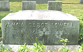 Anna Cabot Lowell's Gravestone